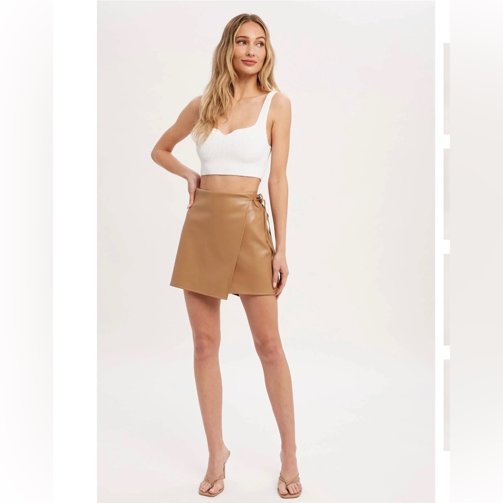 Zara Faux Leather Skort
